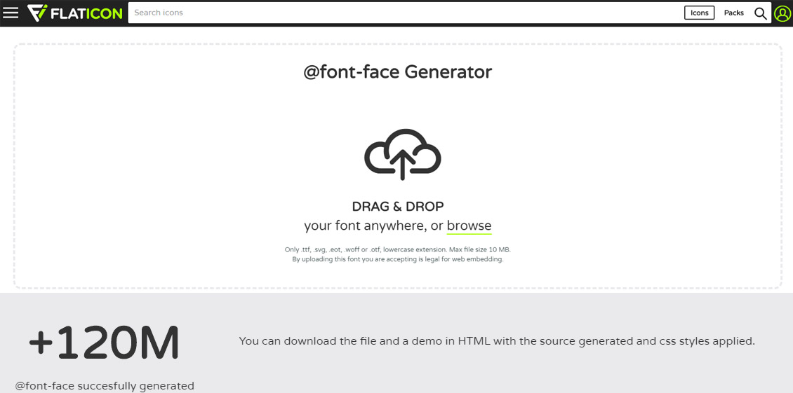 Flaticon - Icon Fonts Generator