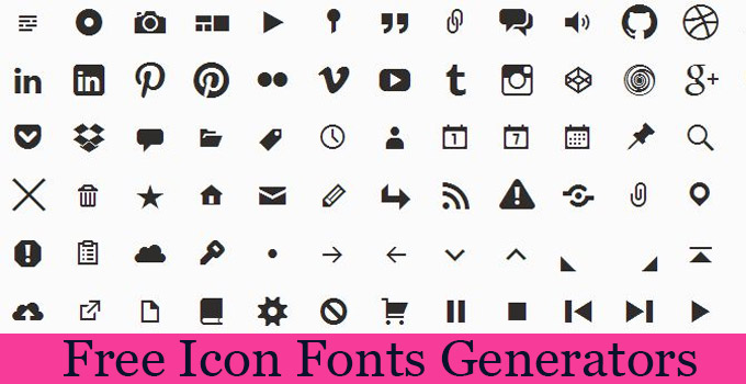 Free Icon Fonts Generators